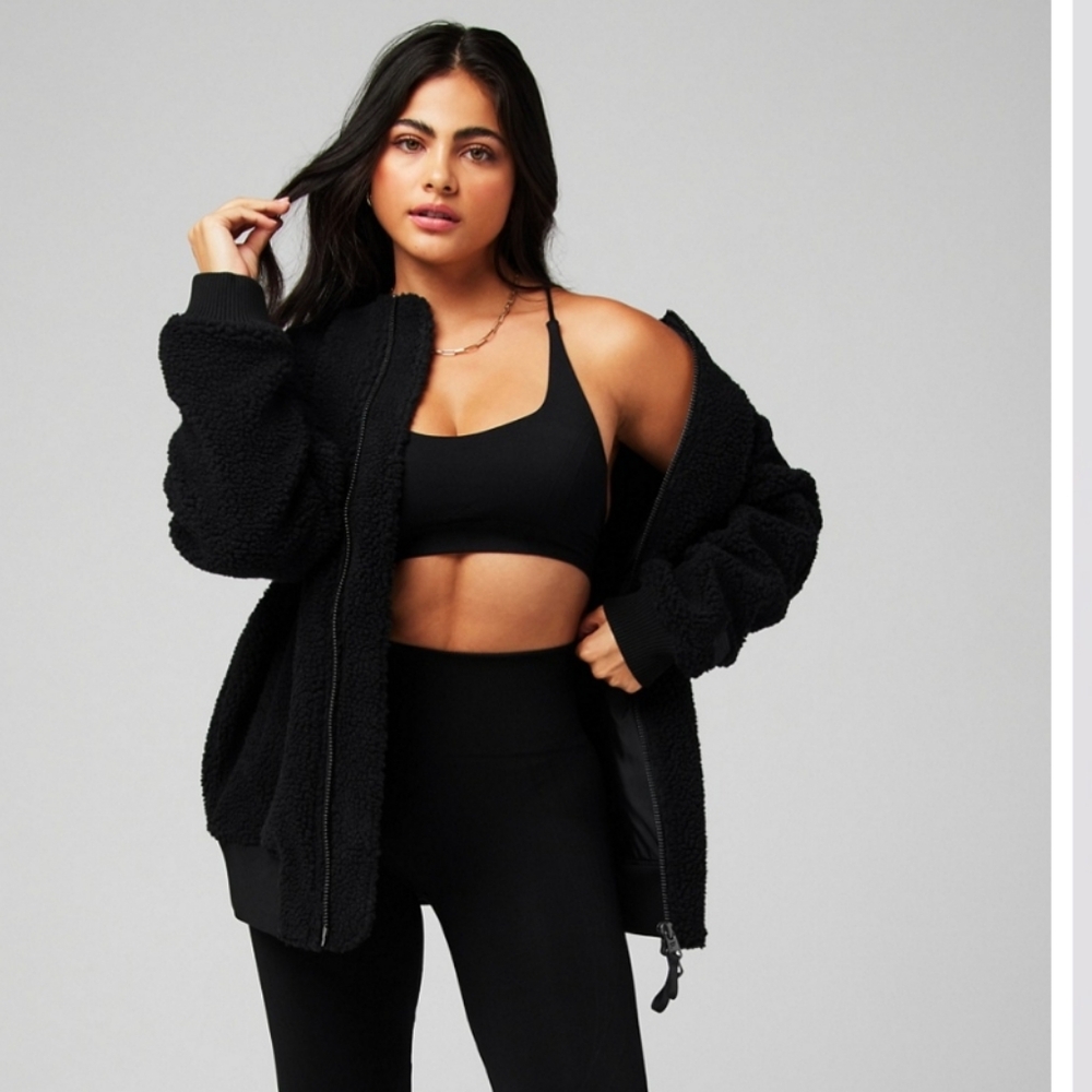 Fabletics Teddy Oversized Jacket Size Medium A4 - image 3
